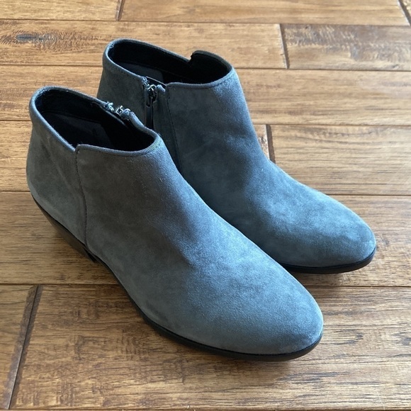 Sam Edelman Petty Ankle Boot Bootie Gray Suede Size 6.5 New NWOB - Picture 4 of 13